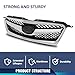 PIT66 Front Bumper Grille Grill w/Black Insert Chrome Shell Plastic Compatible with Subaru Legacy 2010-2012 91121AJ03B, SU1200142