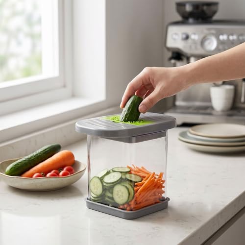 Cortador multifuncional manual para verduras AYNEFY miniatura 5