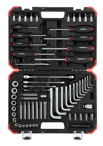 GEDORE Red Screw Tool Set TX 1/4 Inch + 1/2 Inch 75 Pieces