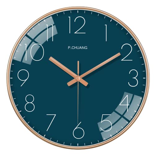 STAR WORKSTAR WORK plastic Quartz 12 Inches Premium Wall Clock for Home Stylish Latest Modern Design|Non Ticking Silent Wall Clock - Zero Sound & Disturbance Analog Clock (Bottle Blue)