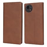 【Hamany】 対応 AQUOS wish5 ケース 手帳型 アクオスwish5ケース カード収納 SH-52F スマホケース 財布型 耐衝撃 全面保護 耐摩擦 内蔵マグネット スタンド機能 携带カバー -ヴィンテージダークブラウン