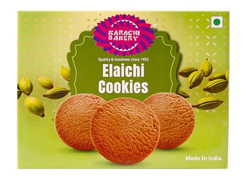 Image of Karachi Bakery Elaichi Flavour Cookies 400gm | Tea Time Snack | Delicous Snack | Vegetarian