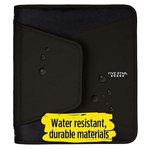 Five Star 1-1/2 Inch Zipper Binder, 3 Ring Binder, 3-Pocket Expanding File, Durable, Color Selected For You (28012) #TOP4