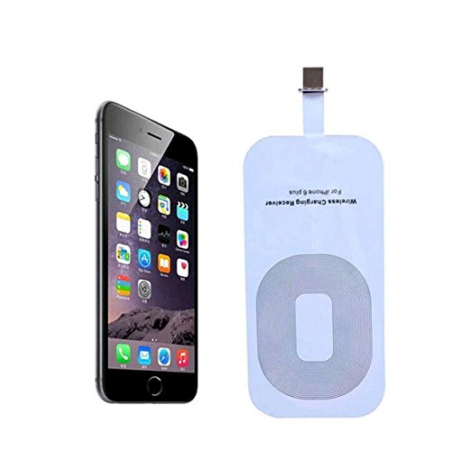 Sunmy Wireless Charger Receiver Card for Apple Iphone 6 Iphone 6 Plus / Mini Retina / Lighting 8-pin Devices - 0.6mm Thick- 700mah Power Battery Coil with Charging Distance up to 5mm for Travel Portable Power (iphone6)