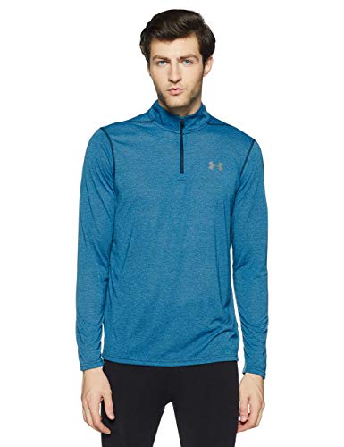 Image of Under Armour Men's Threadborne Siro 1/4 Zip Top, Overcast Gray /Graphite, X-Large