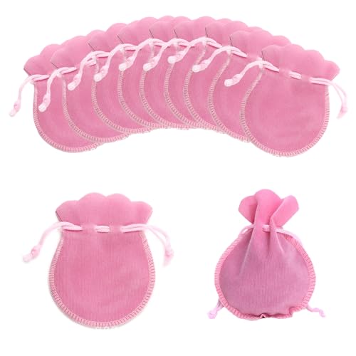 Spldsun Sacchetti Velluto e Seta per Gioielli e Piccoli Regali - Evita Graffi (7 x 9 cm, Rosa)