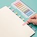 US 1200Pcs Sticky Note Tabs 60 Colors Writable Page Sticky Notes Waterproof PET Page Markers with Ruler Transparent Self-Adhesive Classify File Label Memo Stickers for Office School(Morandi)