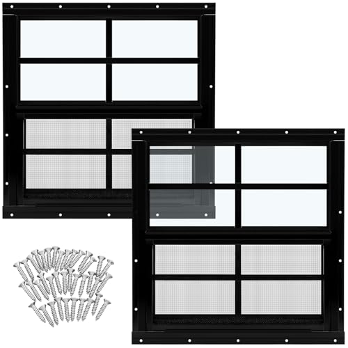 Tandefio 2 Pack 16" x 16" Flush Mount Shed Windows