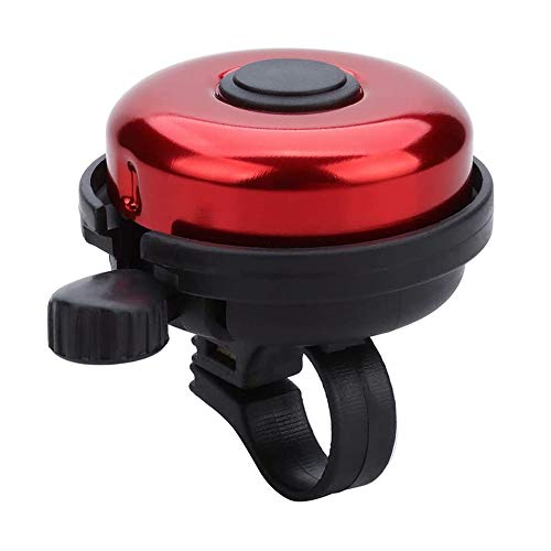 Rosetor - Timbre de bicicleta de aluminio clásico para adultos y niños, color rojo Cover