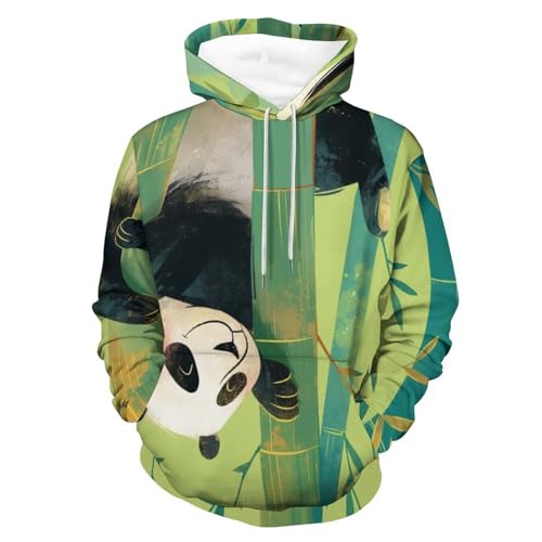 Hoodie panda et arbre vert pour vos moments de détente en taille S