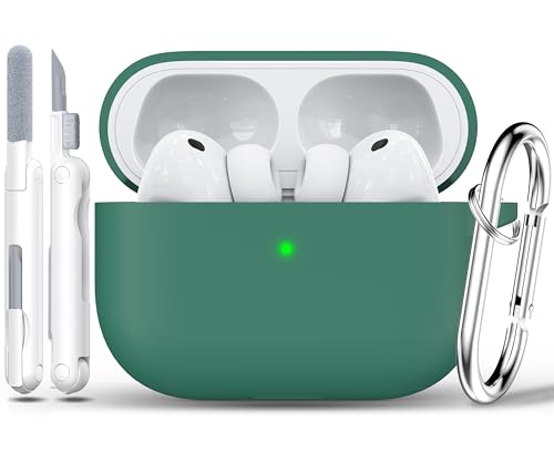RFUNGUANGO AirPods Pro 3 �P�[�X 2025�p �N���[�i�[�L�b�g�ƃL�[�`�F�[���t�� �\�t�g�V���R���ی�J�o�[ Apple AirPods Pro ��3����P�[�X ���C�����X�[�d�Ή� �p�C���O���[��