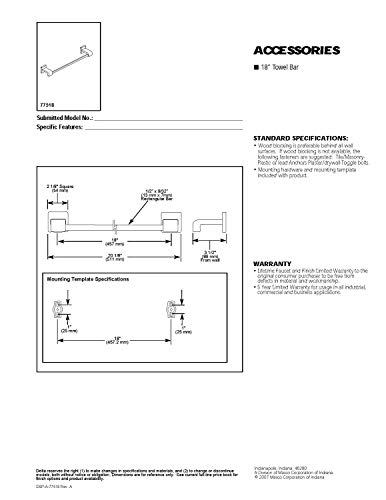 Delta Ara 18 Inch-Towel Bar, Stainless, Bathroom Accessories, 77518-Ss #TOP5