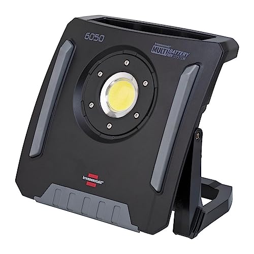 Brennenstuhl Professional Multi Battery Hybrid foco LED de trabajo 6050 MH (60W, 6200lm, IP65, compatible con baterías de 18V de 10 fabricantes diferentes, 5m, sin batería)