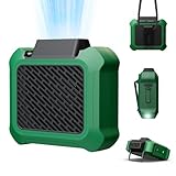 MHEOMTME Portable Waist Fan, Personal Clip on Fan Rechargeable Hands-Free Hanging Neck/Desk Fans with 3-Speed Settings & LED Light, Small Wearable Cooling Belt Shirt Fans for Camping Travel Outdoors