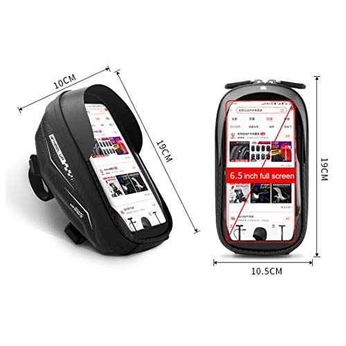 Mozowo Bike Handlebar Bag, Bicycle Frame Bag Waterproof Cycling Front Top Tube Pouch Pannier Bike Phone Mount Holder Stand For Iphone Xs Xr X 8 7 6 6S Plus Samsung Lg Sony Smartphones Below 6'' #TOP5