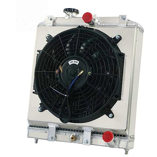 Ozcoolingparts Pro 2 Row Core All Aluminum Radiator + 12“ Fan W/Shroud Kit For 1992-2001 93 94 95 96 97 98 99 00 Honda Civic Del Sol Ej Ek Eg Db Dc #TOP2