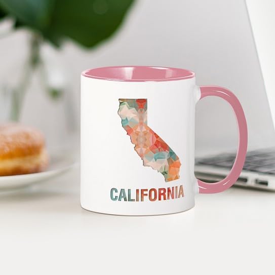 Taza de cerámica 11 oz diseño mapa California miniatura 2