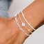 3PCS Silver flower