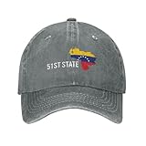 Trewrdt Venezuela 51st State Hat Adjustable Cap for Men Women Gray