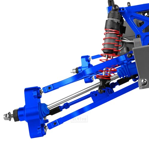 RCMYou RC Suspension Arms Upgrades Part for 1/10 T-Maxx/E-Maxx,Aluminum Front Rear A Arms A-Arms Hops up,#5131R/#5132R,Navy Blue
