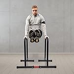 BJTDLLX 440lbs Adjustable Dip Bar, Heavy Duty Calisthenics Dip Station with Adjustable Parallel Dip Bars, Home Dip Stand Body Press Bar Parallel Bars Dip Equipment for Calisthenics, Strength Training - Image 2