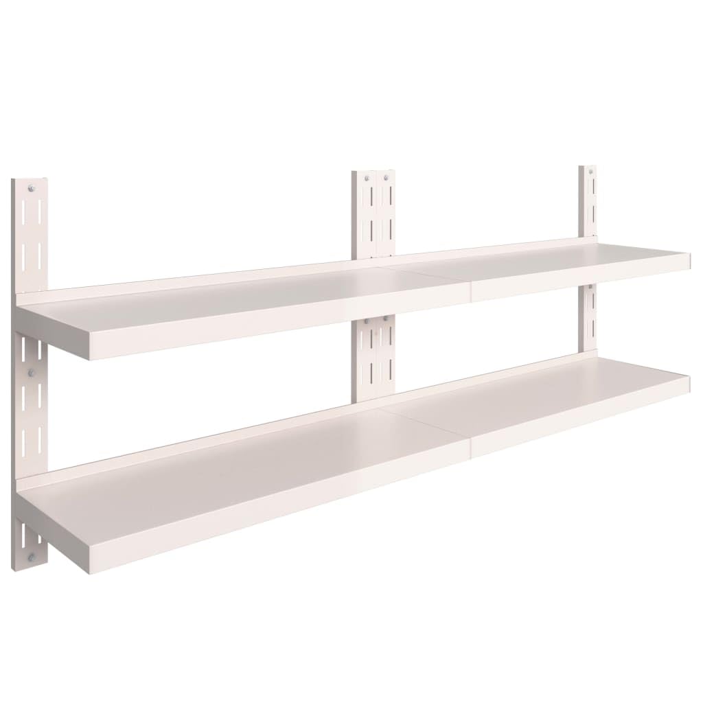 Mensole Galleggianti a 2 Livelli 2 pz in Acciaio Inox 200x30 cm Mensole Galleggianti a Parete libreria da parete Mensole da muro Adatto per soggiorno, camera da letto,ufficio