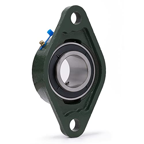 Image of XIKE 2 Pcs UCFL210-30 Bore 1-7 /8 inch Pillow Block Flange Mounted Ball Bearings.