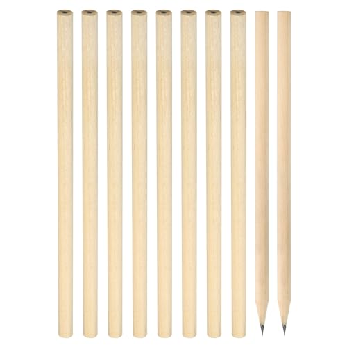 PATIKIL - PATIKIL Brown Round Pencils, 50 Pack HB Graphite Pencils Wood Pencils Double-Ended Pencil for Classroom Office Engineering Marking