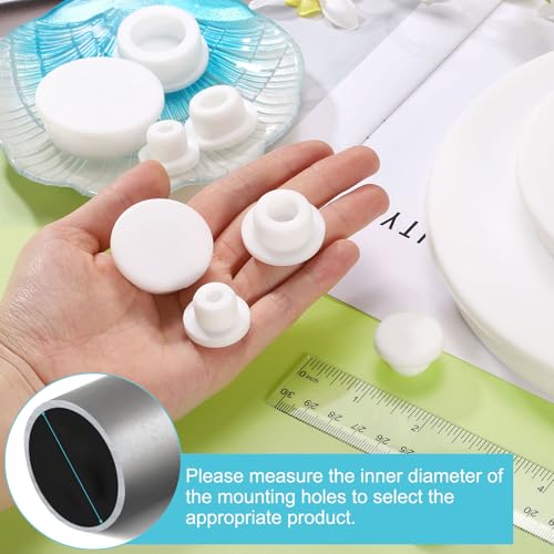 Image of uxcell 15Pcs Silicone Hole Plug, Waterproof Solid T-Shaped Rubber Stoppers Bottle Seal Tube Pipe Plug End Cap for 11.5mm /0.45 inch Hole for Bathtub Bottle, 0.35 inch Plug Height, White