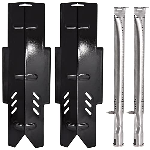 Adviace Grill Replacement Parts for Dyna-Glo DGF350CSP DGF350CSP-D, 2-Pack Heat Tents Heat Shields and Burner Tubes for Dyna-Glo 2 Burner DGF350CSP DGF350CSP-D Grills