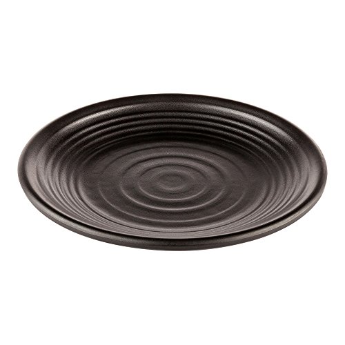 Restaurantware Voga 12 Inch X 12 Inch Dinner Plates, 10 Round Serving Dishes - Large, Freeform, Black Melamine Wide Serving Platters, For Parties And Events, For Entrees - Restaurantware #TOP1