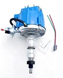 HEI Distributor for Ford 240 300 Inline 6 4.9L Carbureted Engines 1965-1986 Blue Cap Electronic Ignition Fits F100 F150 F250 Bronco E100 E150 One Wire