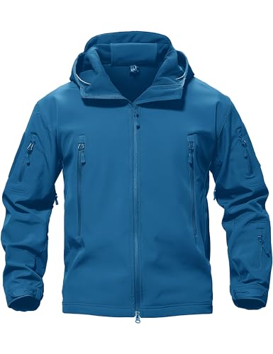 Image of MAGCOMSEN Waterproof Jackets Mens Winter Military Hooded Jacket for Men Windbreakers Softshell Jacket Men Tactical Combat Jackets and Coats for Men Skiing Snowboard Full Zip