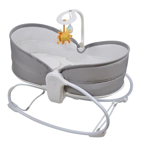 Clingo Cadeira Moisés Aconchego com Vibração e Canções de Ninar, (Suporta até 18kg), Cinza