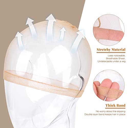Hd Wig Cap, Ikoco 8 Pcs Transparent Wig Cap For Lace Front Wig Thin Stocking Caps For Wigs Sheer Wig Cap For Women #TOP2
