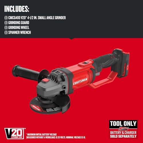 CRAFTSMAN V20* Angle Grinder, Small, 4-1/2-Inch, Tool Only (CMCG400B) by CRAFTSMAN - Image 2