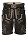 Produktbild Krüger Herren Trachten Lederhose kurz, Modell: Lederhose Herakles mit Gürtel, Knielang, Art.-Nr. 096627-0-0076, 48,