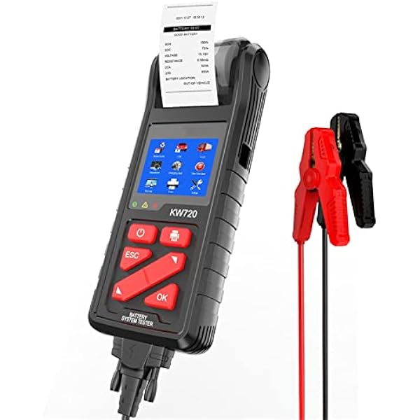 Analizator Akumulatora Samochodowego 6v 12V 24V Tester Akumulatora Kwasowo-ołowiowego Wbudowany Akumulator Do Drukarki Tester Rezystancji Wewnętrznej KW720