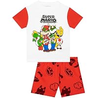 Super Mario Bros Pijama Niño, Conjunto Niño Verano Manga Corta