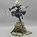 MABAIUDE 2B Figure 2B Statue - 24cm Fighting Pose 2Byorha Anime Figurine No.2 Type B Figure Model with Scene - 1/6 Scale Desktop Decoration Collectible Gifts for Fans