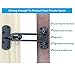 2 PCS Swing Bar Door Lock,ULIFESTAR Top Lock for Front Door Stainless Steel Door Latch Door Bolt,Barn Door Lock Shed Lock Fence Door Lock Hardware with Installation Screws Black