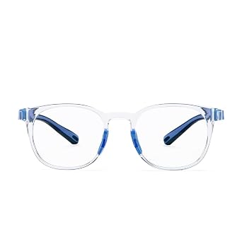 Intellilens Round Kids Computer Glasses for Eye Protection | Zero Power, Anti Glare & Blue Light Filter Glasses | Blue Cut Lenses for Boys and Girls