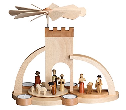 Rudolphs Schatzkiste Montagnes de minerai de Pyramide de Table de Pyramide de Noël de la scène 29cm de nativité de Pyramide Nouvelles