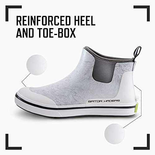 Gator Waders Mens Breakline Rubber Fishing Deck Ankle Boots (Ghost, 10) #TOP3