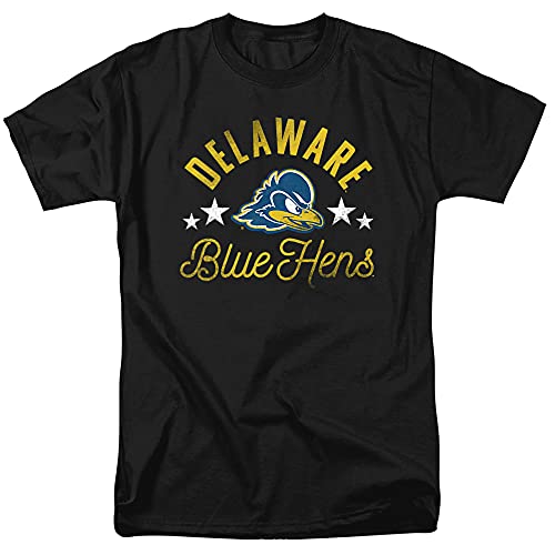 University of Delaware Official Blue Hens Unisex Adult T-Shirt, Black, 3X-Large