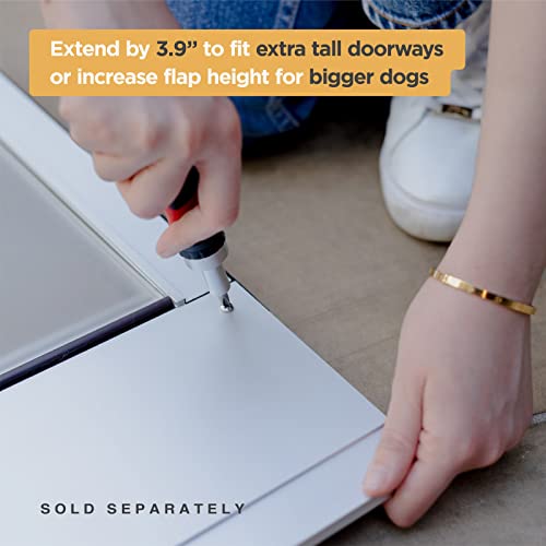 Hakuna Pets Patio Pet Door Screen Insert Panel For Sliding Doors, Durable Uv Resistant Mesh, Magnetic Close Dog Door, Easy Install And Removal, Great For Rentals, Small, Silver #TOP7