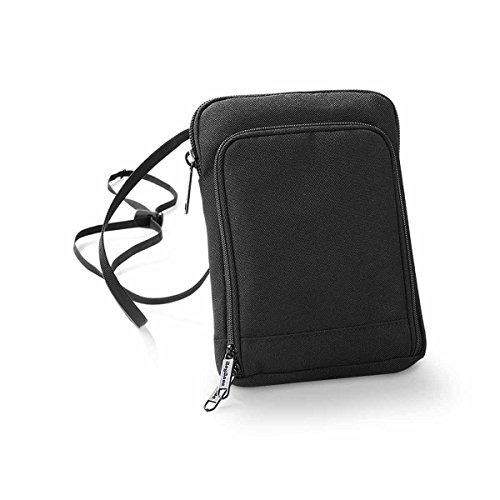 BagBase Bg047Blac Travel Wallet Black Bg047 - Black, Medium
