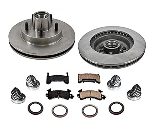 100% New Brake Rotors Pads Wheel Bearings Seals for 82-88 Cutlass Supreme RWD