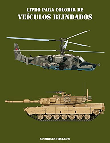 Livro para Colorir de Veículos Blindados 2 (Portuguese Edition)