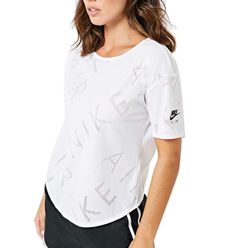 Image of Nike W Nk Ss Top Air T-Shirt - White/(Black), M
